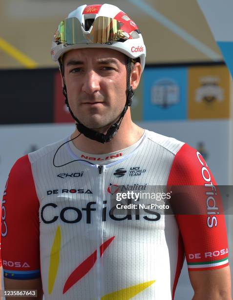 Elia Viviani of Italy and Confidis Team at the start of the new edition of the Giro del Veneto, the 168.8km Italian classic bicycle race from...