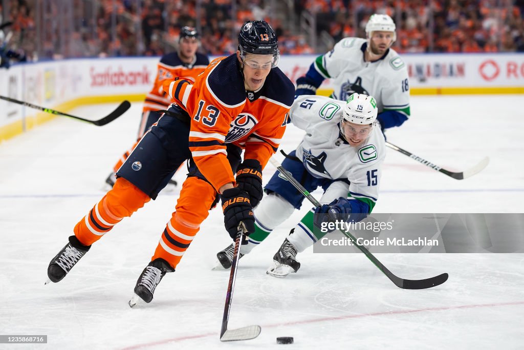 Vancouver Canucks v Edmonton Oilers