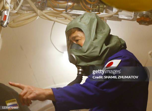 Space flight participant, Japanese billionaire Yusaku Maezawa attends a training ahead of the expedition to the International Space Station, in Star...