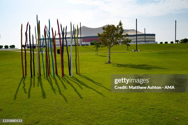 General view of the Al Bayt Stadium, Al Khor, a host venue for the Qatar 2022 FIFA World Cup. The stadium was designed by Dar Al-Handasah. The...