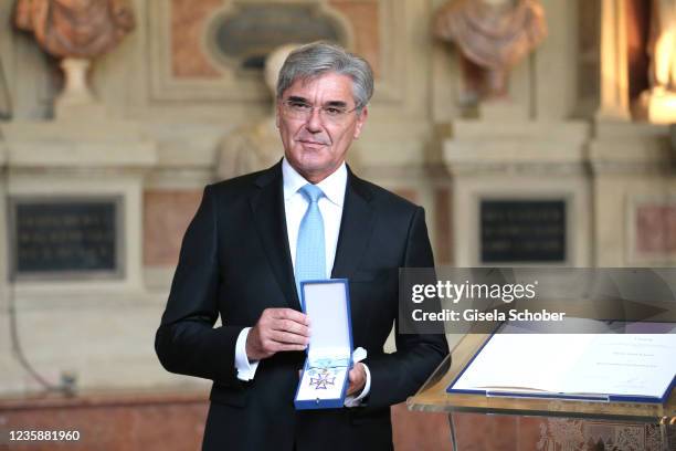 Joe Kaeser is awarded with the Bavarian Order of Merit and Markus Soeder at Residenz on July 8, 2021 in Munich, Germany.