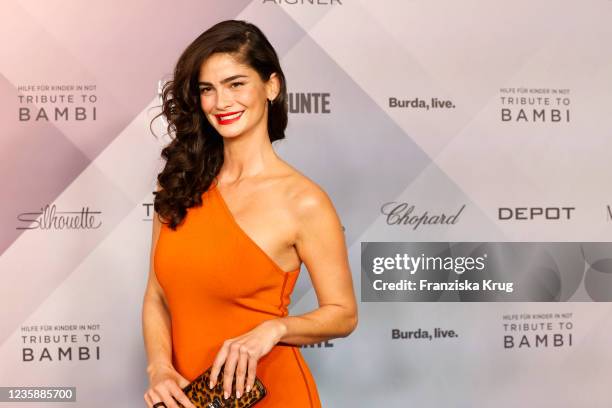 Shermine Shahrivar during Tribute To Bambi at Titanic Hotel on October 14, 2021 in Berlin, Germany.