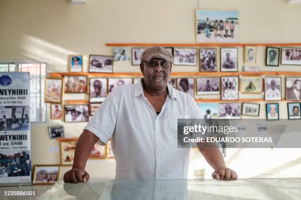 Saeed Shukri, founder of the Saryan Museum, is portrayed at the museum, in the city of Hargeisa, Somaliland, on September 13, 2021. - For 30 years,...
