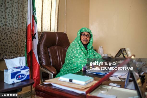 Shukri Haji Ismail, Minister for Environment and Rural Development of Somaliland, is portrayed in her office, in the city of Hargeisa, Somaliland, on...