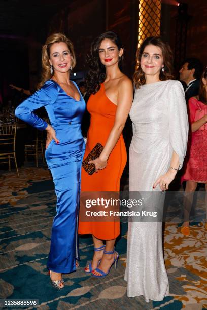 Bettina Cramer, Shermine Shahrivar and Christiane Lingner during Tribute To Bambi at Titanic Hotel on October 14, 2021 in Berlin, Germany.