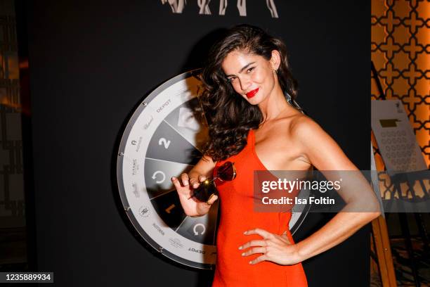 Shermine Shahrivar attends the Tribute To Bambi In Berlin on October 14, 2021 in Berlin, Germany.