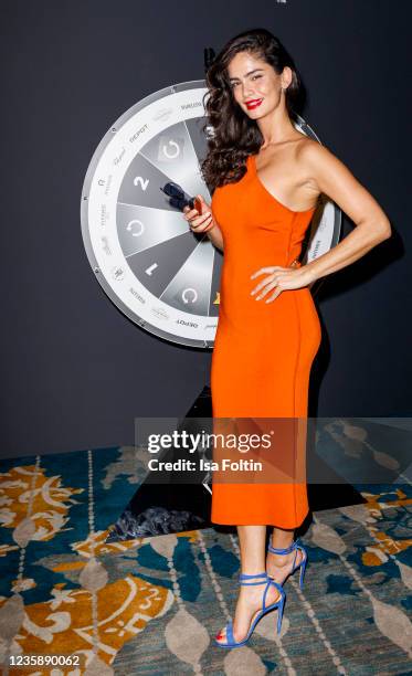 Shermine Shahrivar attends the Tribute To Bambi In Berlin on October 14, 2021 in Berlin, Germany.