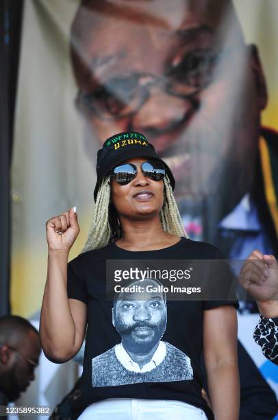 Duduzile Zuma-Sambudla at the Welcome National Day of Prayer for former President Jacob Zuma at People's Park on October 14, 2021 in Durban, South...
