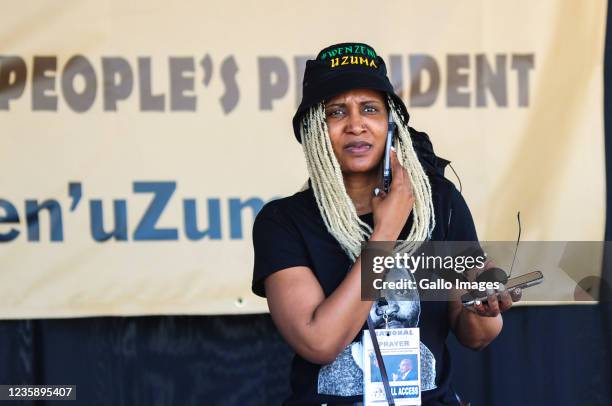 Duduzile Zuma-Sambudla at the Welcome National Day of Prayer for former President Jacob Zuma at People's Park on October 14, 2021 in Durban, South...