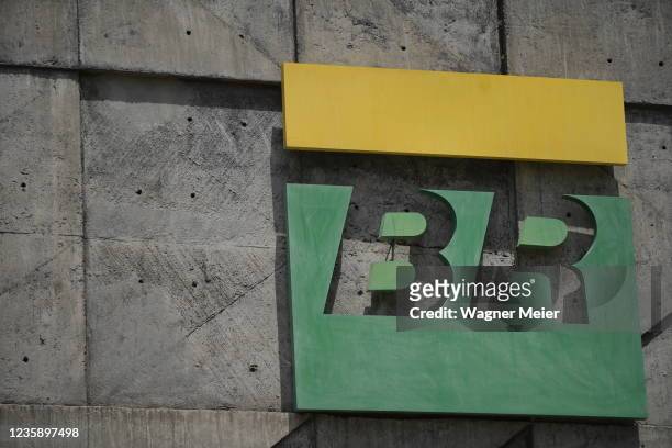 Petrobras logo outside headquarters building in downtown Rio de Janeiro on October 15, 2021 in Rio de Janeiro, Brazil. President Jair Bolsonaro said...