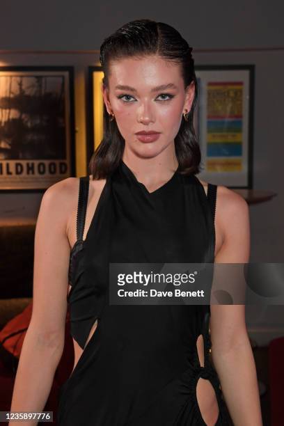 Jessica Alexander attends the UK Premiere of "A Banquet" during the 65th BFI London Film Festival at the Curzon Soho on October 15, 2021 in London,...