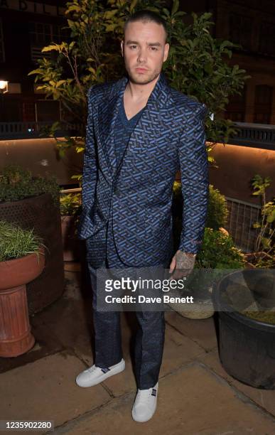 Liam Payne attends an exclusive party hosted by Frieze and Versace to celebrate London's creative community at Toklas on October 15, 2021 in London,...