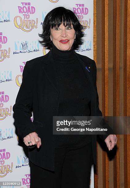 Actress Chita Rivera attends the Off-Broadway opening night of "The Road to Qatar" at The York Theatre at Saint Peter?s on February 3, 2011 in New...