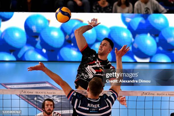 Krasimir GEORGIEV of Cannes during the Ligue A match between Sete and Cannes on October 15, 2021 in Montpellier, France.