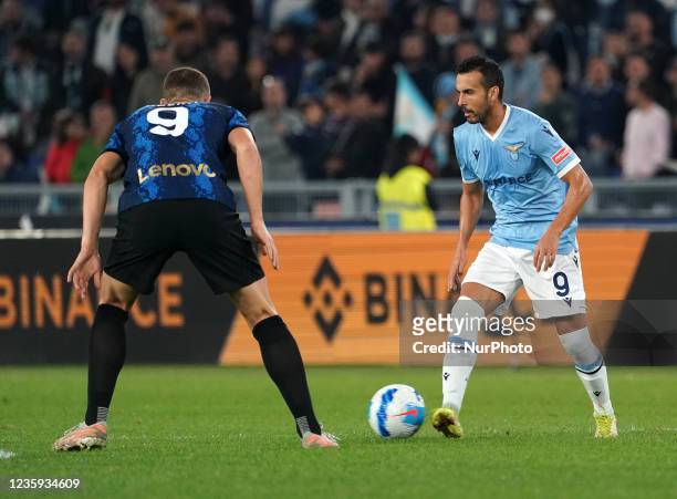 Pedro of Ss Lazio during the Serie A match between Ss Lazio and Fc Internazionale Milano on October 16, 2021 stadium &quot;Olimpico&quot; in Roma,...