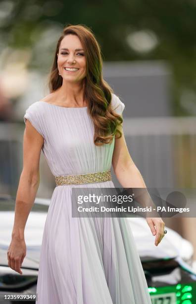 The Duchess of Cambridge arrives for the first Earthshot Prize awards ceremony at Alexandra Palace in London. Picture date: Sunday October 17, 2021.