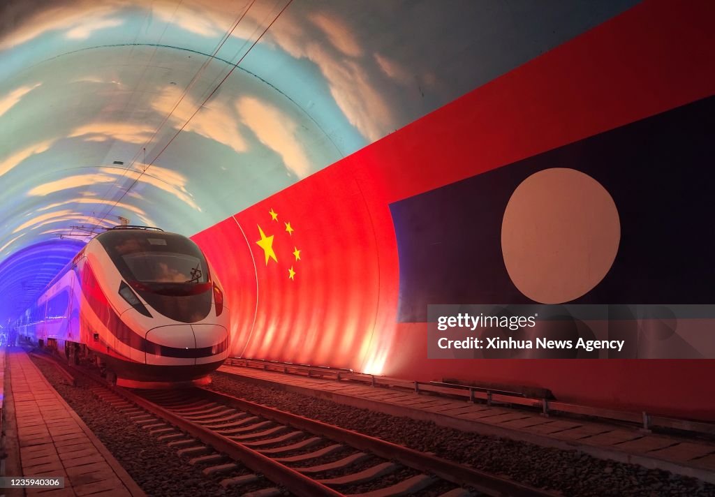 LAOS-VIENTIANE-CHINA-RAILWAY-EMU-ARRIVAL