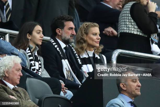 Newcastle United chairman Yasir Al-Rumayyan looks on during the Premier League match between Newcastle United and Tottenham Hotspur at St. James Park...