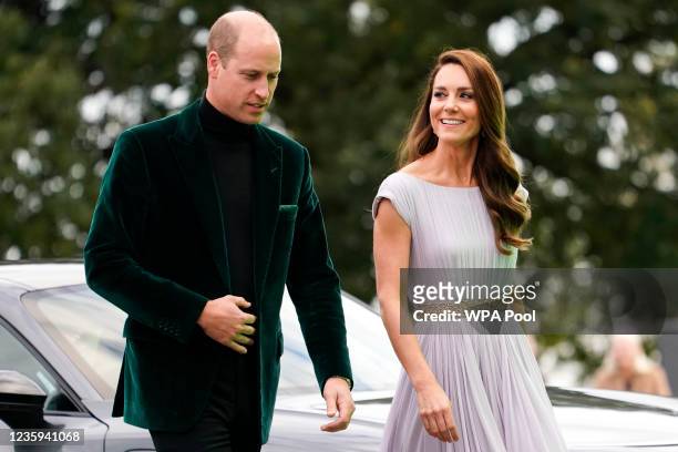 Prince William, Duke of Cambridge and Catherine, Duchess of Cambridge attend the Earthshot Prize 2021 at Alexandra Palace on October 17, 2021 in...