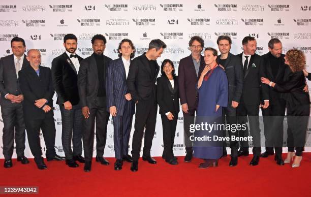 Apple Head Of Feature Matt Dentler, Bruno Delbonnel, Robert Gilbert, Corey Hawkins, Harry Melling, Alex Hassell, Kathryn Hunter, Joel Coen, Frances...