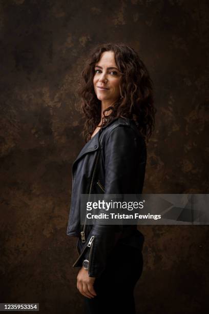 Actor Amy Manson is photographed at the 65th BFI London Film Festival on October 16, 2021 in London, England.