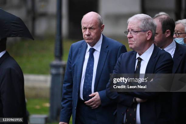 Conservative MP Damian Green attends a memorial service for Sir David Amess at St Margaret's church on October 18, 2021 in London, England. Sir David...