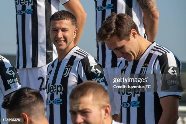 Federico Bernardeschi of Juventus during the Juventus official team photo at JTC on October 18, 2021 in Turin, Italy.