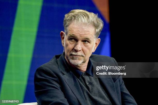 Reed Hastings, co-founder and chief executive officer of Netflix Inc., during the Milken Institute Global Conference in Beverly Hills, California,...