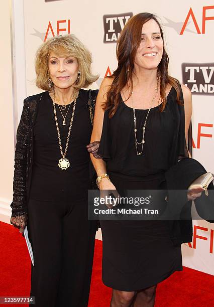 Veronique Peck and daughter Cecilia Peck arrive at the 2011 AFI Lifetime Achievement Awards honoring Morgan Freeman held at Sony Picture Studios on...