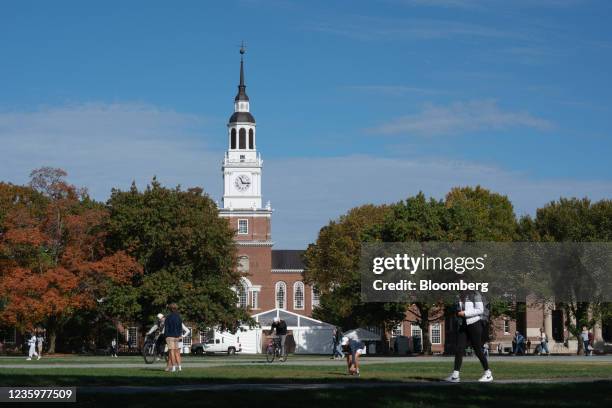 Baker-Berry Library on the campus of Dartmouth College in Hanover, New Hampshire, U.S., on Friday, Oct. 15, 2021. Dartmouth Colleges endowment...