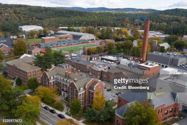 The campus of Dartmouth College in Hanover, New Hampshire, U.S., on Sunday, Oct. 17, 2021. Dartmouth Colleges endowment returned 47% in the fiscal...