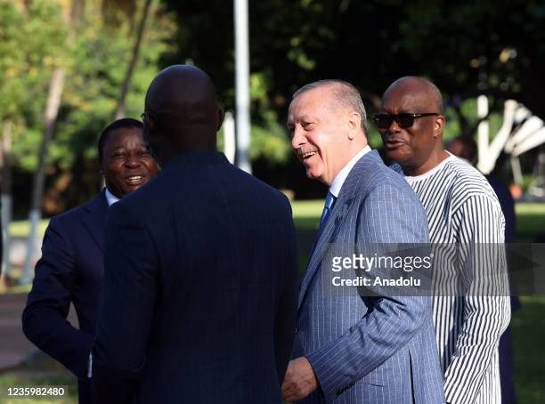Turkish President Recep Tayyip Erdogan meets Togolese President Faure Essozimna Gnassingbe, Roch Marc Christian Kabore, President of Burkina Faso and...