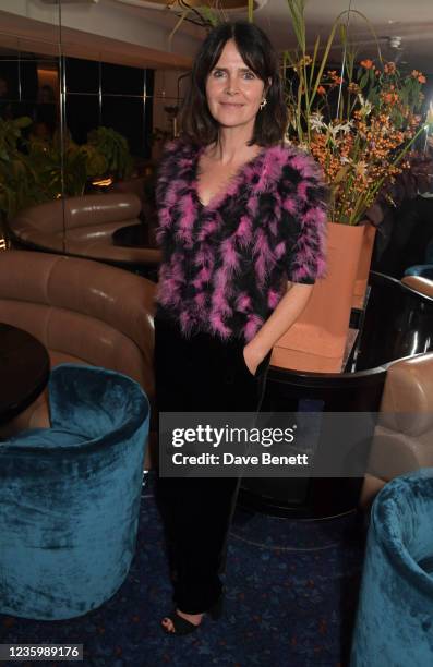 Liza Marshall attends an intimate dinner hosted by Mark Strong to celebrate "Temple" Series 2 at Folie on October 19, 2021 in London, England.