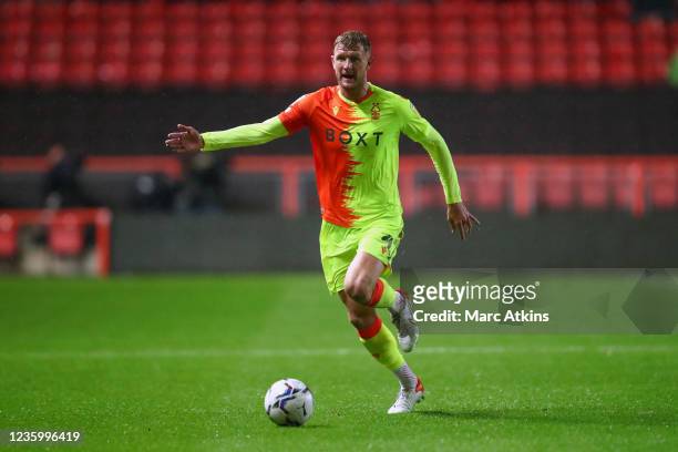 Joe Worrall of Nottingham Forest during the Sky Bet Championship match between Bristol City and Nottingham Forest at Ashton Gate on October 19, 2021...