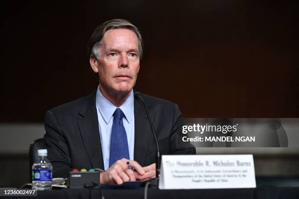 Nicholas Burns testifies before the Senate Foreign Relations Committee confirmation hearing on his nomination to be Ambassador to China, on Capitol...