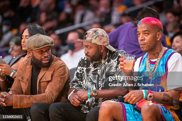 Celebrities attend the Los Angeles Lakers play the Golden State Warriors during the season opener Celebrities attend the Los Angeles Lakers play the Golden State Warriors during the season opener