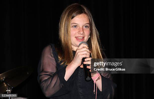 Jamison Bess Belushi performs at The Opening Night After Party for "Born Yesterday" on Broadway at The Edison Ballroom on April 24, 2011 in New York...