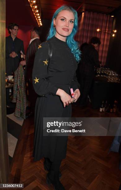 Coco Fennell attends a drinks reception ahead of a special screening of "Quant" at The Everyman Chelsea on October 20, 2021 in London, England.