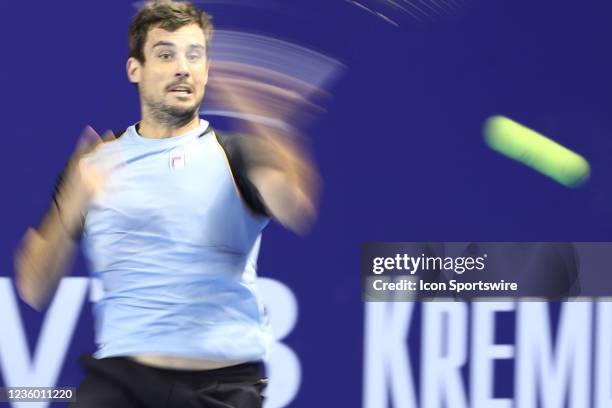 Guido Pella during The VTB Kremlin Cup on October 19 at Palace of Sports Luzhniki in Moscow, Russia.