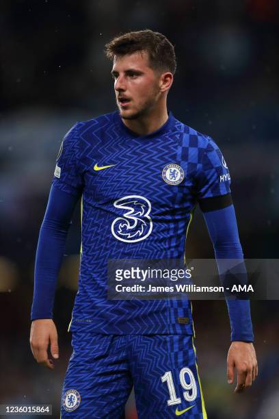 Mason Mount of Chelsea during the UEFA Champions League group H match between Chelsea FC and Malmo FF at Stamford Bridge on October 20, 2021 in...