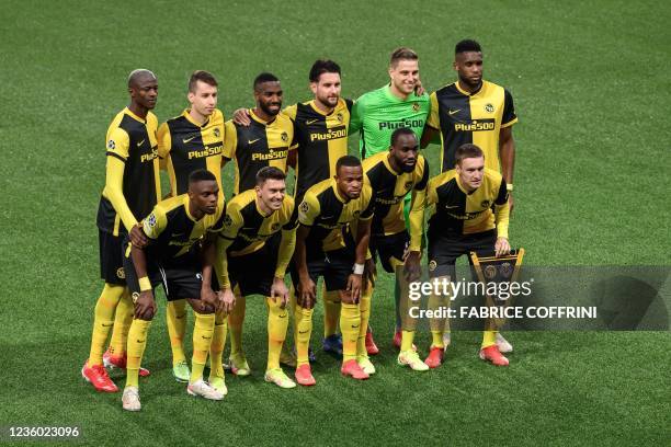 Young Boys' squad second row: Guinean defender Mohamed Ali Camara, Swiss midfielder Sandro Lauper, Swiss defender Ulisses Garcia, French defender...
