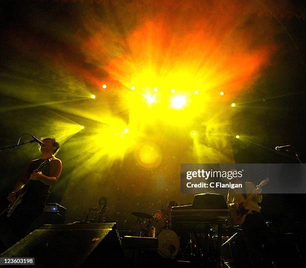 Danger Mouse and James Mercer of Broken Bells perform at The Fox Theatre on October 5, 2010 in Oakland, California.