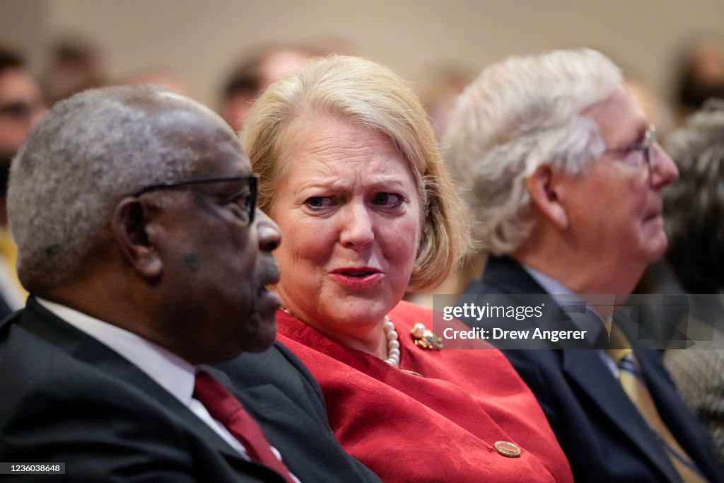 Justice Thomas Attends Forum On His 30 Year Supreme Court Legacy