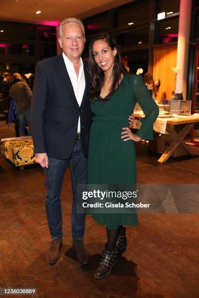 Moritz Freiherr von Crailsheim and his fiance Isabelle Winter during the presentation of the new, vegan cook book "Magic Food" by Franziska von...