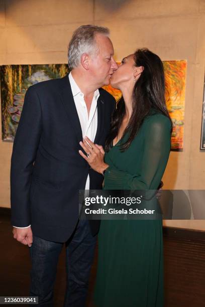 Moritz Freiherr von Crailsheim and his fiance Isabelle Winter during the presentation of the new, vegan cook book "Magic Food" by Franziska von...