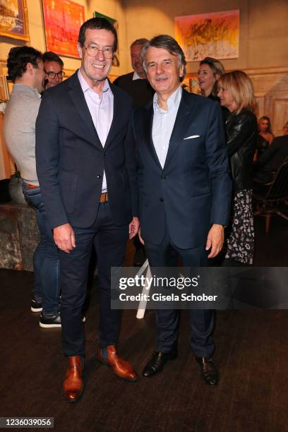 Willi Bonke and Ralf Speth during the presentation of the new, vegan cook book "Magic Food" by Franziska von Fugger-Babenhausen at Dinzler...