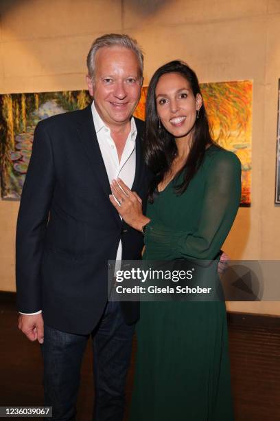 Moritz Freiherr von Crailsheim and his fiance Isabelle Winter during the presentation of the new, vegan cook book "Magic Food" by Franziska von...