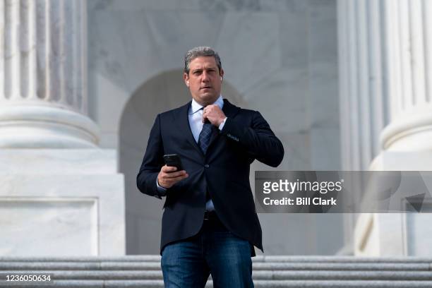 Rep. Tim Ryan, D-Ohio, walks down the House steps after the last vote of the week in the Capitol on Friday, Oct. 22, 2021.