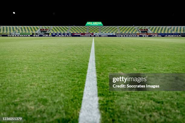 Stadium of Cyprus during the World Cup Qualifier Women match between Cyprus v Holland at the AEK Larnaca on October 22, 2021 in Larnaca Cyprus