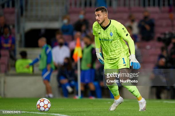 Georgiy Bushchan of Dinamo Kiev in action during the UEFA Champions League group E match between FC Barcelona and Dinamo Kiev at Camp Nou on October...